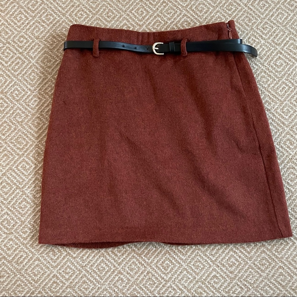 Rust Mini Skirt